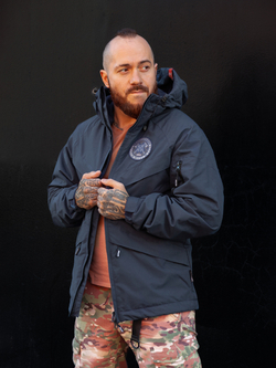 Куртка демисезонная Варгградъ на флисе мужская тёмно-синяя