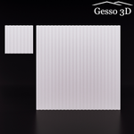 Гипсовая 3D панель Рейка фигурная