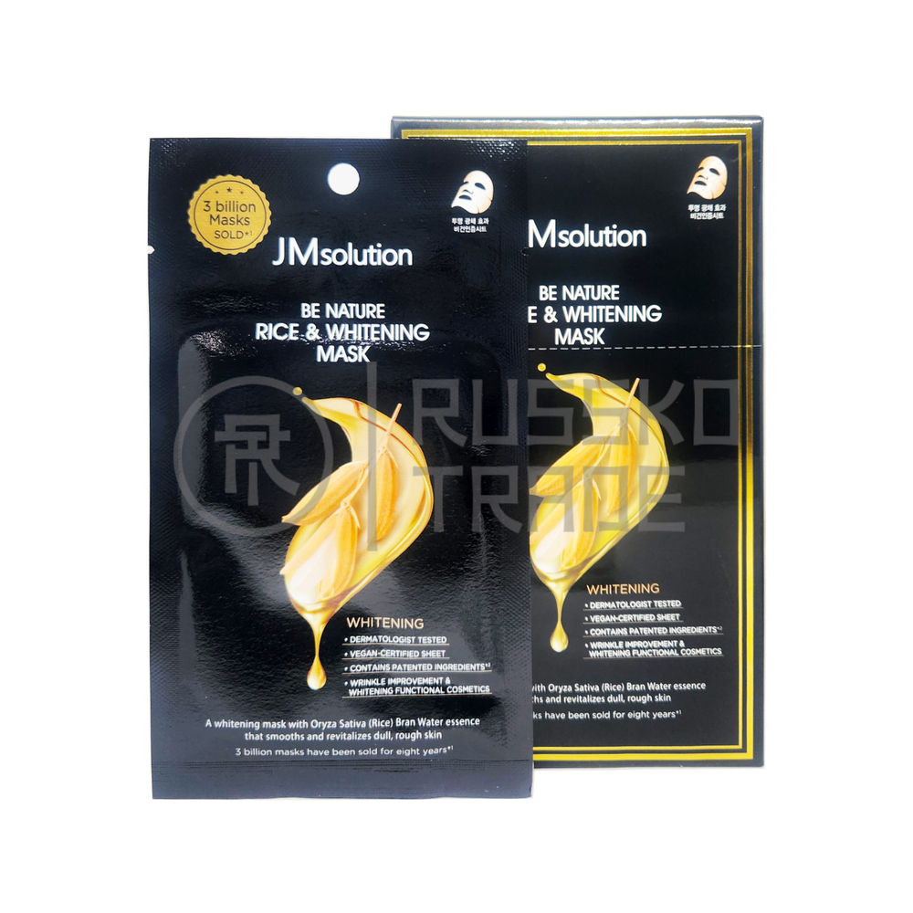 [JM Solution] Be nature rice & whitening mask - Тканевая маска с экстрактом риса с отбеливающим эффектом
