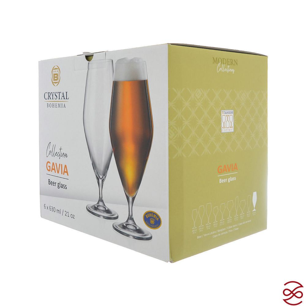 Набор бокалов для пива Crystalite Bohemia GAVIA 630 мл (6 шт)