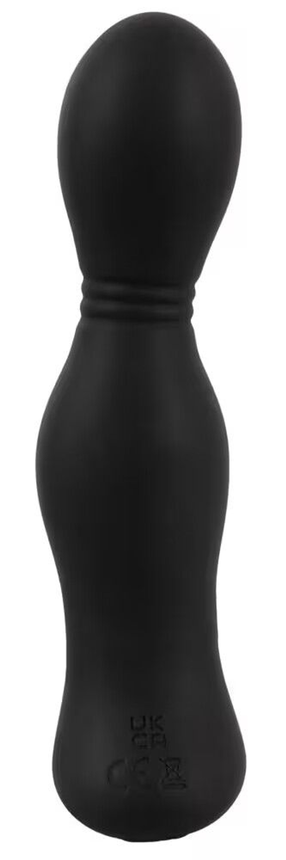 Черная анальная пробка с вибрацией, вращением и пультом ДУ RC Butt Plug with 2 Functions (Цвет: черный)