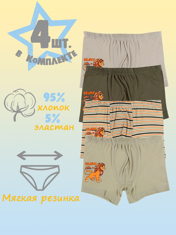 Боксеры для мальчика (4 штуки в упаковке)