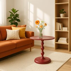 Столик кофейный Fluid, Ø59 см, жженый оранжевый