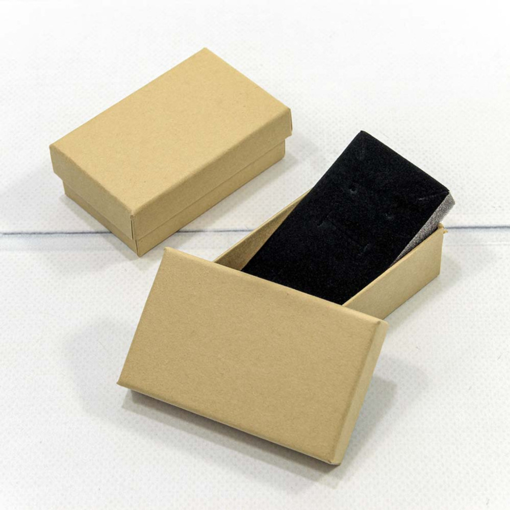 Коробка Ювелирная 8х5х2.5 см Набор 2 шт (Натуральный)