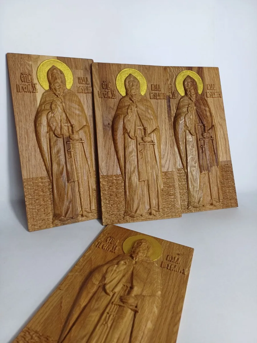 Освященная Икона св. Ильи Муромца ( Печерского) 27.3х14 см