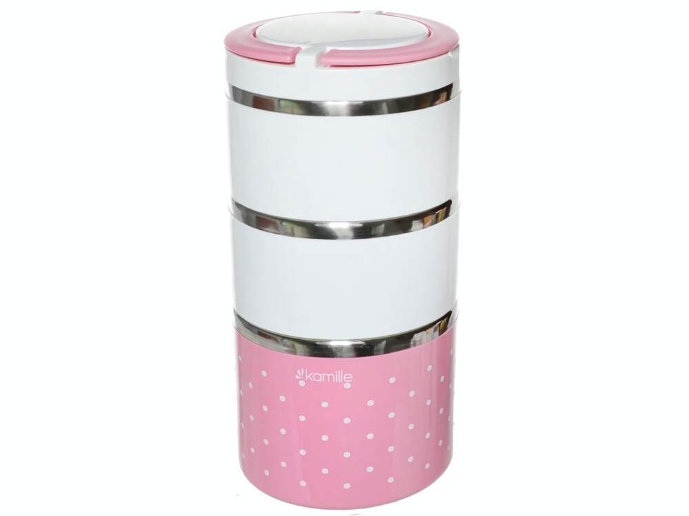 Ланч бокс 1480мл 3 отделения, цвет микс