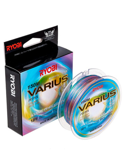 Шнур плетеный для рыбалки Ryobi VARIUS PE8X-150MI Multi Colour 2.0# 0,235мм