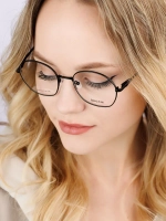 Оправа для очков для зрения женская металлическая круглая