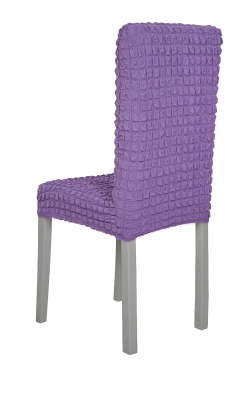 Чехол на стул без оборки со спинкой, цвет Лиловый