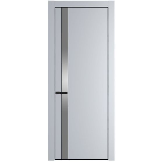 Profil Doors 18PA лайт грей профиль чёрный матовый стекло серебро матлак