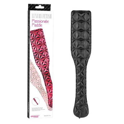 Чёрный пэддл с геометрическим узором - 32 см. (Цвет: черный)