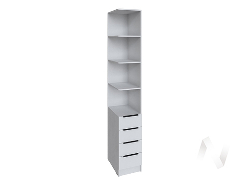 Угловое завершение Мадрид 0;35 с 4 ящ. левое (белый)