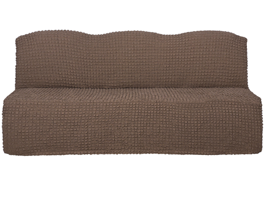 Чехол на трехместный диван без подлокотников Модерн, цвет Кофе с молоком