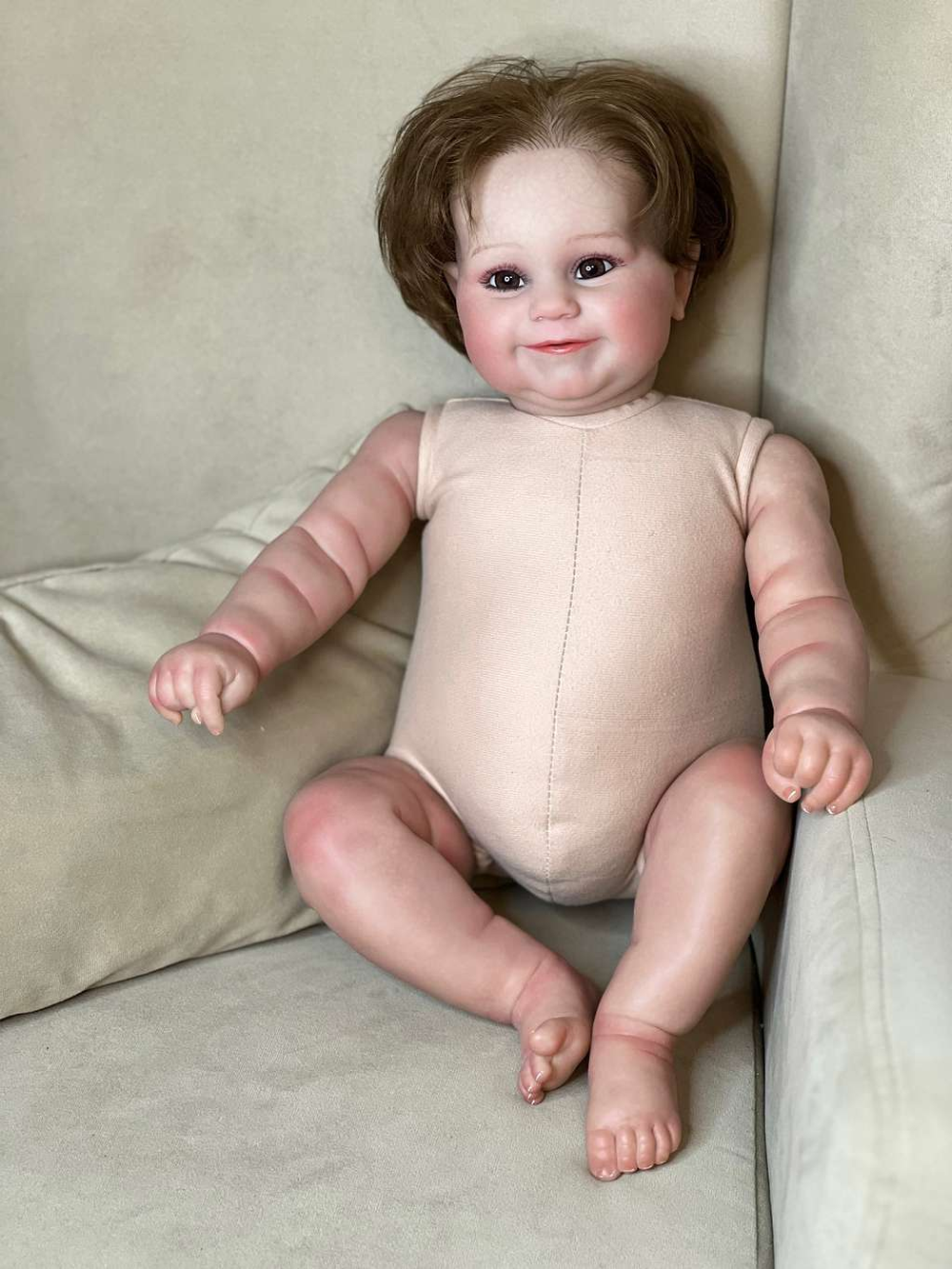 Кукла Реборн мягконабивная 60см в пакете (FA-604)