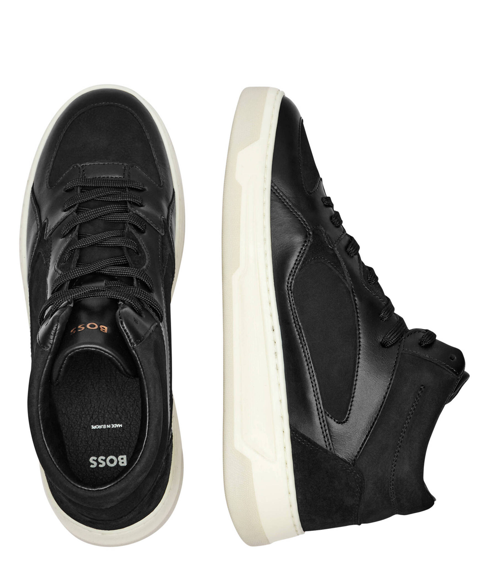 Кожаные кроссовки Baltimore_Hito_numx BOSS BLACK - черный(50529517)