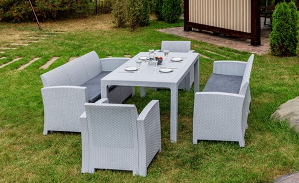 Комплект мебели Grand Lana Dining XL, светло-серый