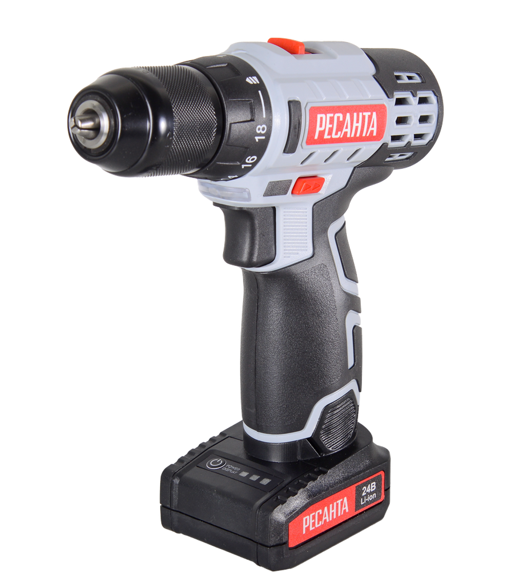 Дрель-шуруповерт аккумуляторная Ресанта ДА-24-2ЛК