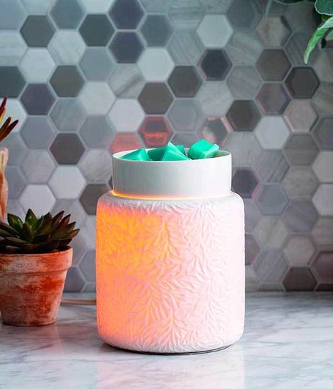 Аромасветильник настольный Ботаника белый Botanical Illumination, Candle Warmers