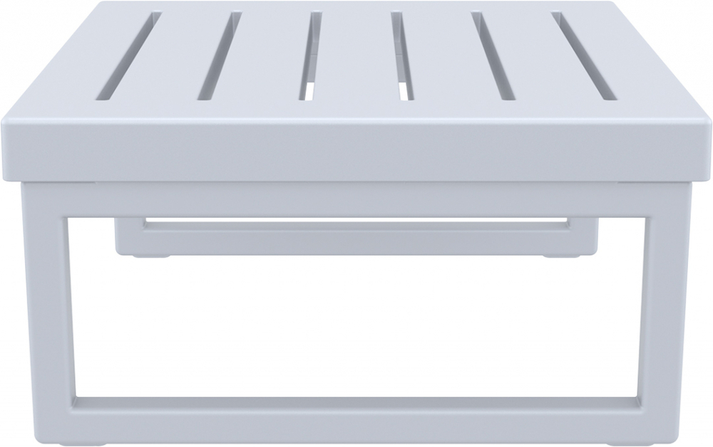 Столик пластиковый журнальный Siesta Contract Mykonos, серебристый