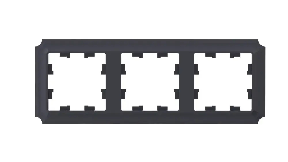 ATLASDESIGN ANTIQUE 3-постовая РАМКА, универсальная, КАРБОН