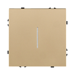 Выключатель 1-клавишный 10А/250В с LED подсветкой, золотой Kollinger Eclipse EC-007GD