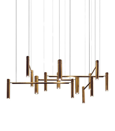 Pendant design lamp  Tubular Horizontal by HENGENG  (7 lampshades)