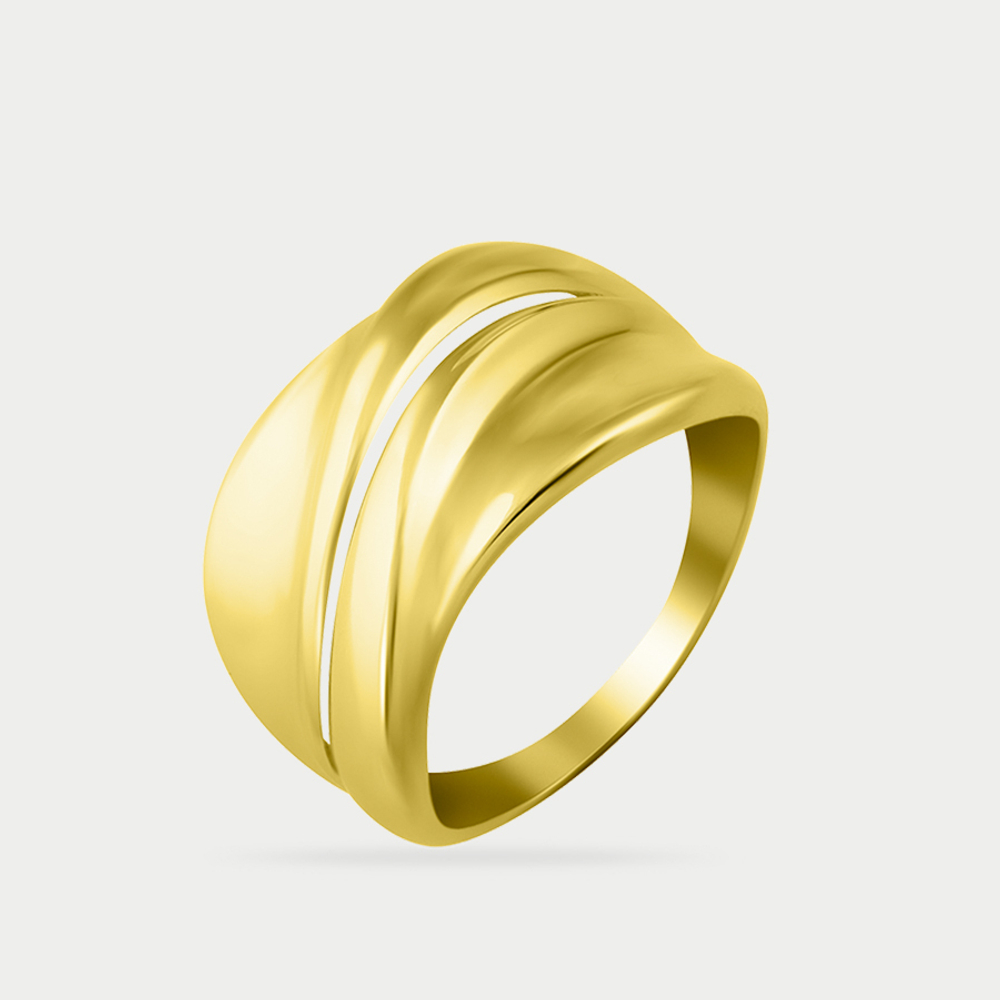 Кольцо женское из желтого золота 585 пробы без вставок (арт. 18-106388)