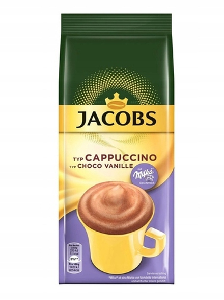 Кофе растворимый Jacobs Cappuccino Choco Milka Vanille, 500 г пакет (Якобс)