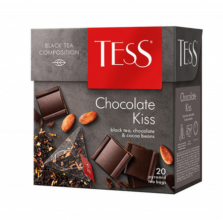 Чай черный в пирамидках Tess Choсolate Kiss 20 пак/уп, (Тесс)
