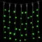 Светодиодный занавес 2*1 м., 200 зеленых LED ламп, черный провод ПВХ, LTC (PCL202-11-2G)