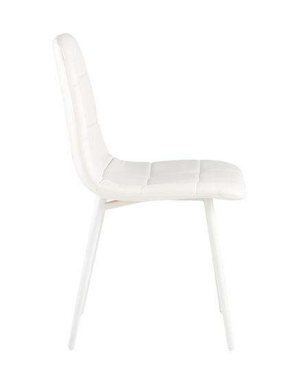 Стул Одди экокожа белый белые ножки