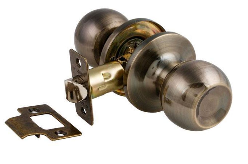 Защелка-Комплект  S-Locked 6072-05 PS AB круглая пустая БРОНЗА /116394