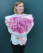 Букет из воздушной розовой гипсофилы,7 веток(00263)