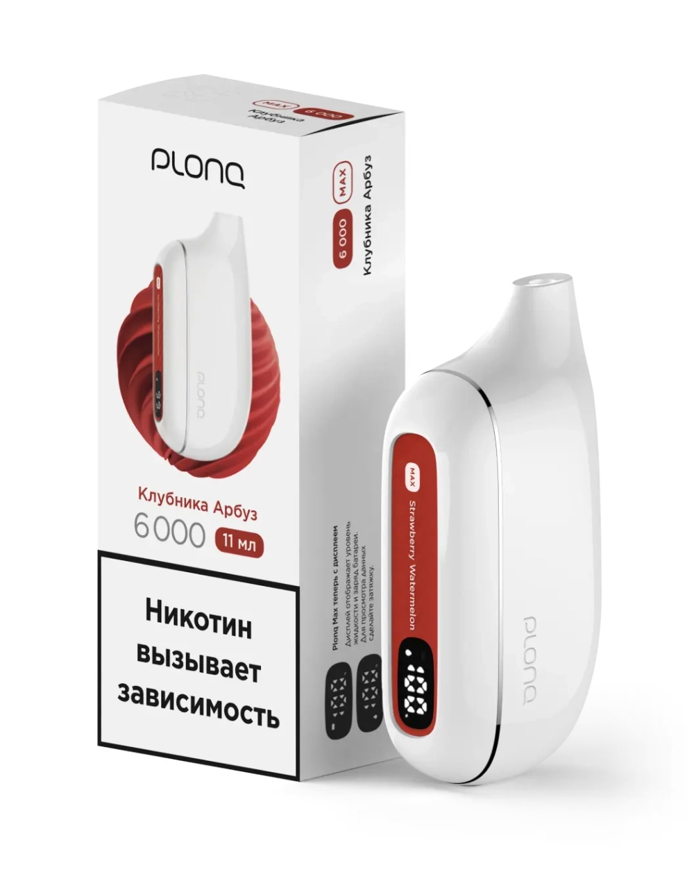 PLONQ MAX 6000 Клубника Арбуз (Ч/З)