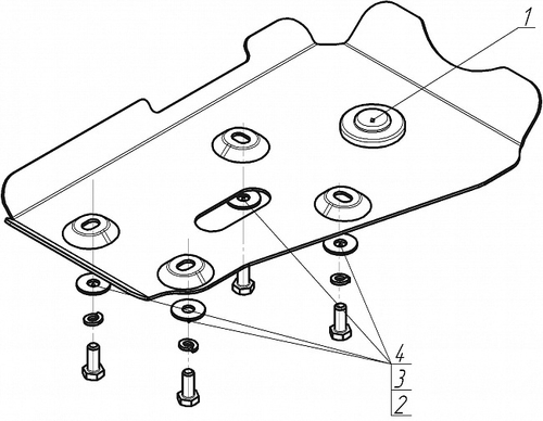 Защита Зад. дифференциала. 2 мм, Сталь. для Toyota RAV 4 2005-2019, Lexus NX 200 2014-2021 MOTODOR.02569
