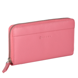 Отличный стильный американский большой розовый женский кошелёк клатч из натуральной кожи 20х10х2 см CROSS Colors Flamingo AC3138287_5-125 в коробке