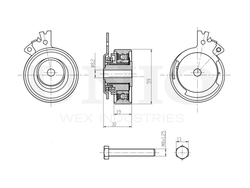 Ролик с натяжителем ремня ГРМ UNIO TNS-10203