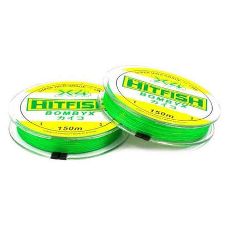 Шнур HITFISH BOMBYX 4X PE 150 м 1.5, светло-зеленая