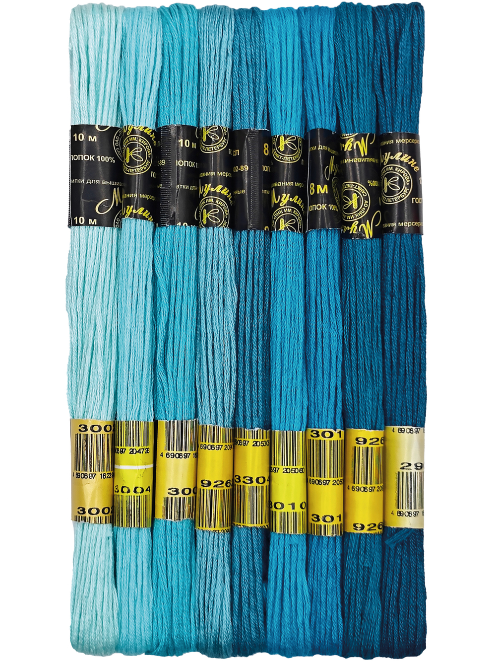 Наборы ниток мулине для вышивания ПНК Киров 9 шт.