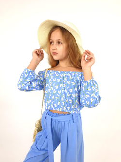 02-95-3 Комплект для девочки (футболка и брюки)