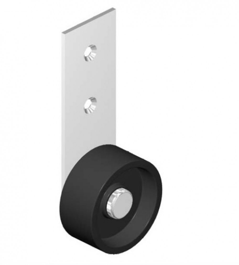 Колесо мебельное боковое узкая пластина 40мм не поворотное