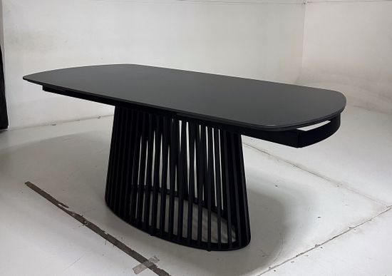 Стол DESIO 180 PURE BLACK SOLID CERAMIC Черный мрамор матовый, керамика/черный каркас