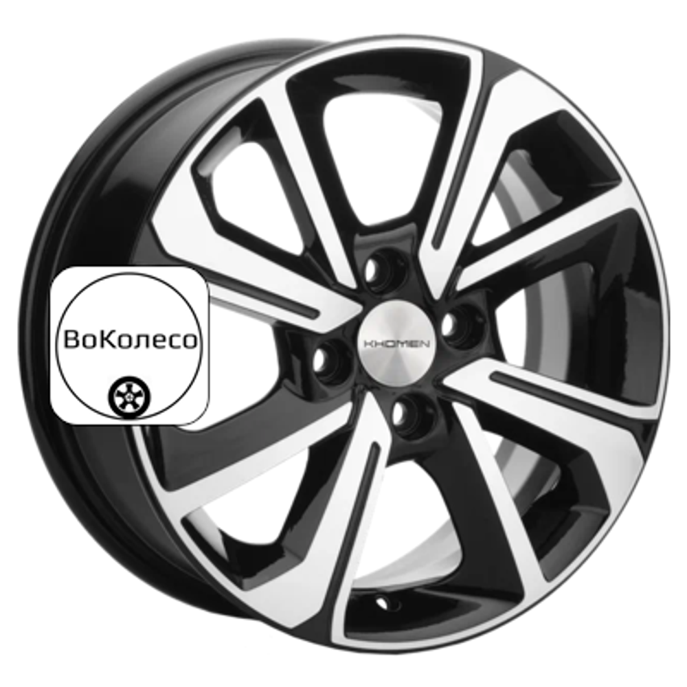 6x15/4x100 ET40 D60,1 KHW1501 (Logan/Sandero/Xray) Black-FP Khomen Wheels
