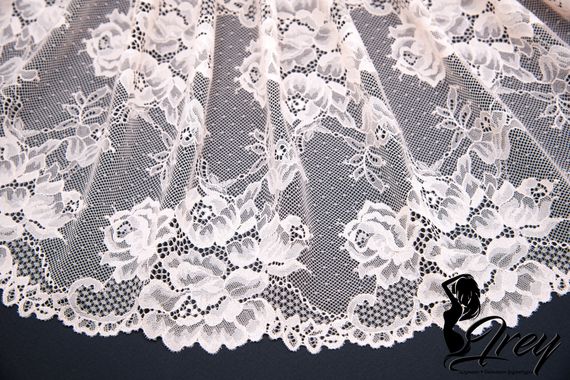 03-215 Кружево эластичное 23 см, телесный (персик)