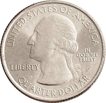 25 центов (1/4 доллара, квотер) 2016 США «Национальный исторический парк Камберленд-Гэп» (P) (32-й парк)