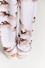 Шелковая пижама с лошадьми - S размер