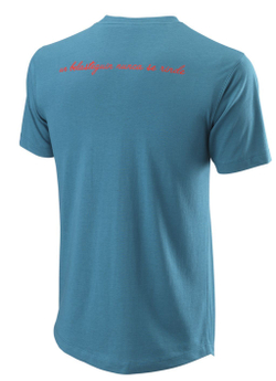 Мужская теннисная футболка Wilson Bela Hype Tech Tee M - blue coral