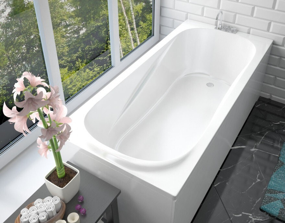 Ванна из литьевого мрамора Эстет Альфа 170х70 белая, ФР-00006565