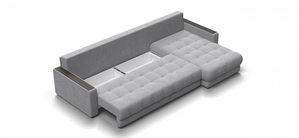 Угловой диван Босс Макс Велюр Монолит сталь