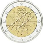 2 евро 2020 Финляндия . 100-летие университета Турку